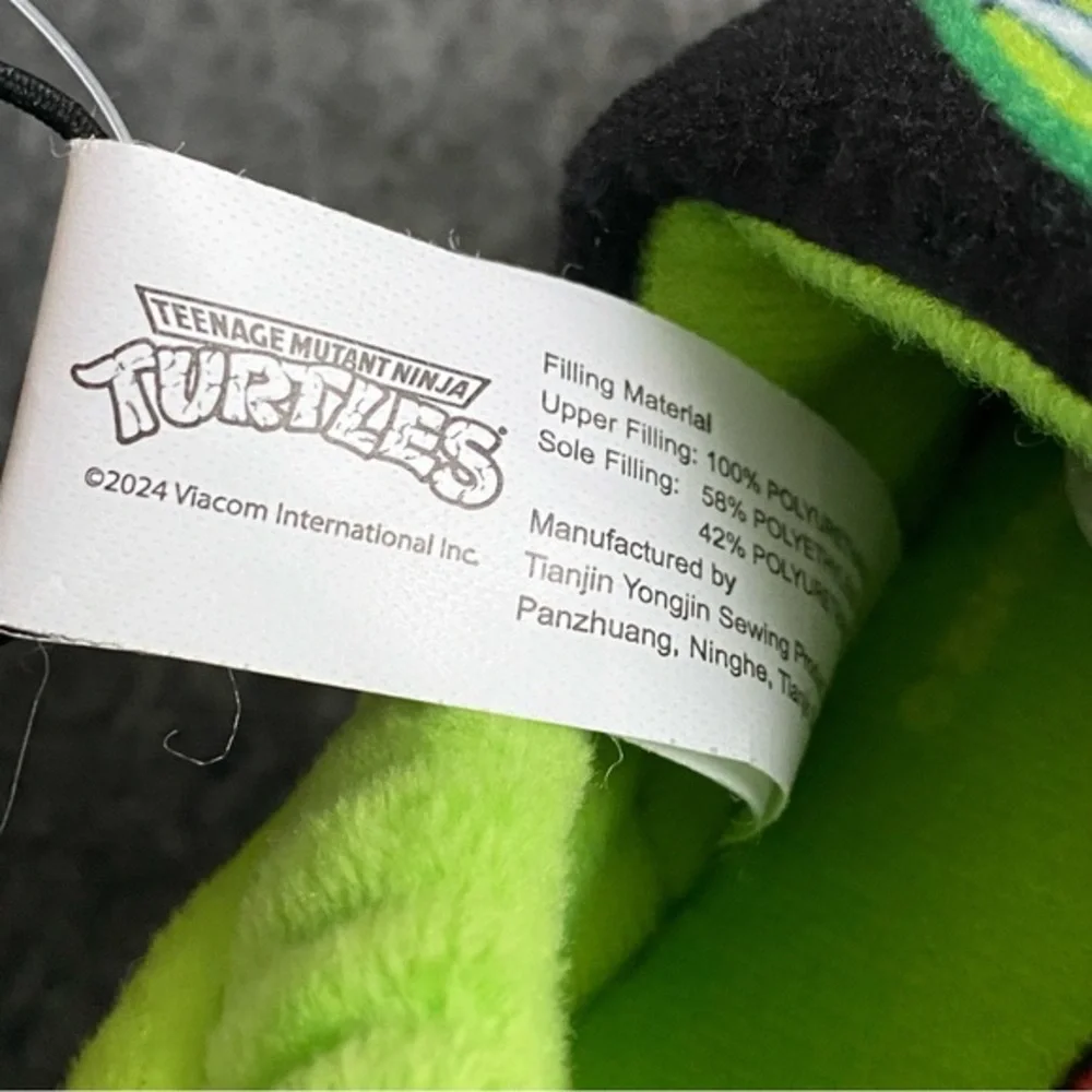 Teenage Mutant‎ Ninja Turtles Slippers Little  Boys Size 5-6 Slip On Green New